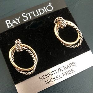 Brand new never worn gold and silver earrings